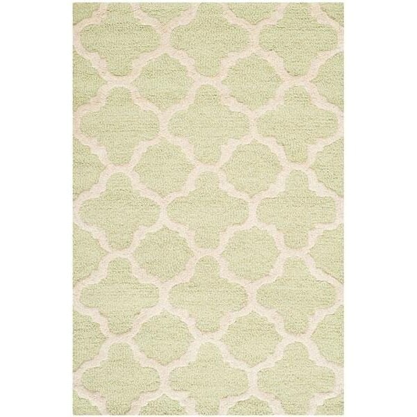 Safavieh Cambridge Hand Tufted Accent Rugs, Light Green and Ivory - 2 ft.-6 in. x 4 ft. - CAM130B-24