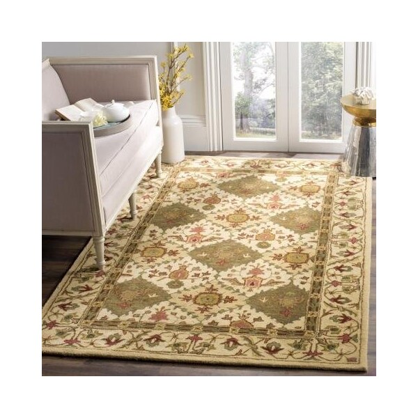 Safavieh 3 x 5 ft. Small Rectangle Traditional Antiquity- Beige Hand Tufted Rug - AT57D-3