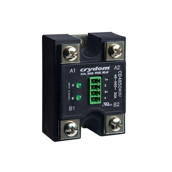 Relevadores de estado sólido Crydom - Montaje industrial 4-32Vdc 24-280Vac 50A 4Pin Screw Term - CD2450W3UH