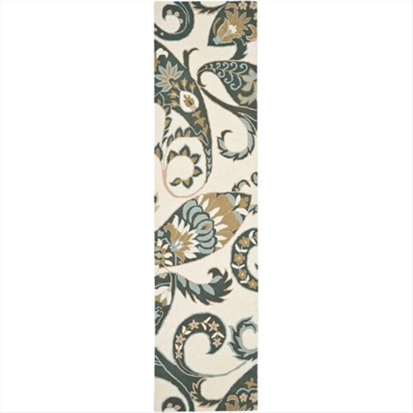 Safavieh 2 ft. 3 in. x 9 ft. Runner Contemporary Wyndham Ivory and Multi Hand Tufted Rug - WYD377C-29