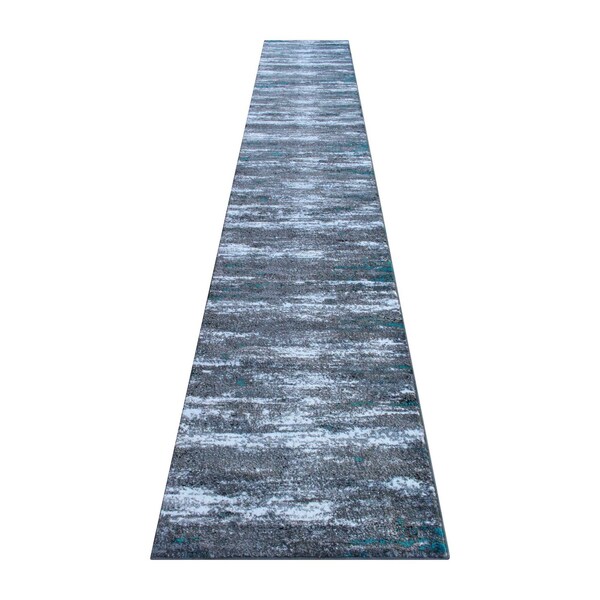 Flash Furniture 3' x 16' Turquoise Distressed Olefin Area Rug - OKR-RG1102-316-TQ-GG