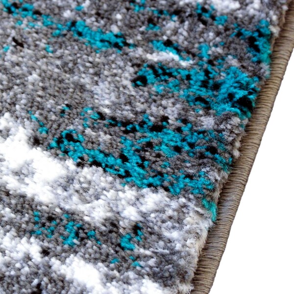 Flash Furniture 3' x 16' Turquoise Distressed Olefin Area Rug - OKR-RG1102-316-TQ-GG