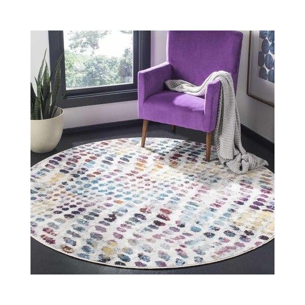 Safavieh 9 x 12 ft. Aria Rectangle Power-Loomed Rug Cream & Wine - ARA121S-9