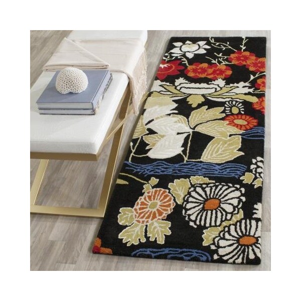 Safavieh Bella Small Rectangle Rug, Black and Multi - 4 x 6 ft. - BEL124A-4