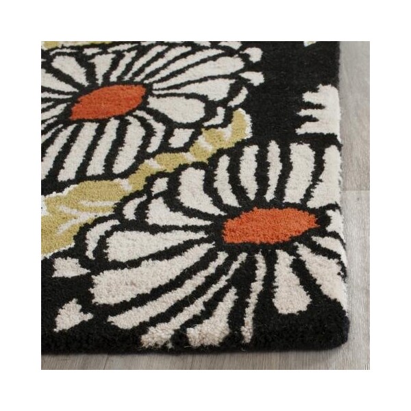 Safavieh Bella Small Rectangle Rug, Black and Multi - 4 x 6 ft. - BEL124A-4