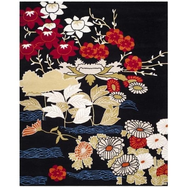 Safavieh Bella Small Rectangle Rug, Black and Multi - 4 x 6 ft. - BEL124A-4