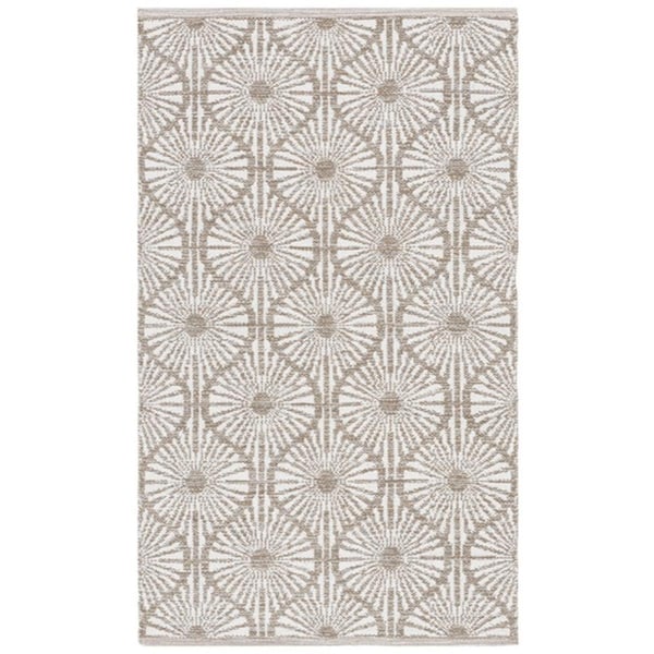 Safavieh 3 x 5 ft. Small Rectangle Montauk Hand Woven Rug, Beige and Ivory - MTK606R-3