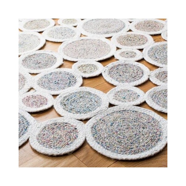 Safavieh 3 x 3 ft. Cape Cod Round Area Rug, Green & Ivory - CAP232Y-3R