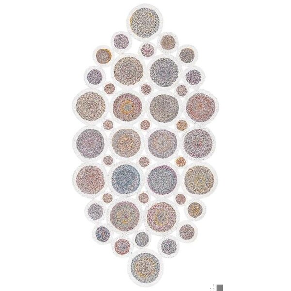 Safavieh 3 x 3 ft. Cape Cod Round Area Rug, Green & Ivory - CAP232Y-3R