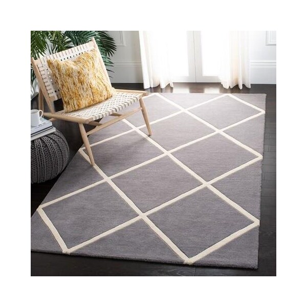 Safavieh Chatham Hand Tufted Runner Rug- Dark Grey - Ivory- 2 ft. 3 in. x 9 ft. - CHT720D-29