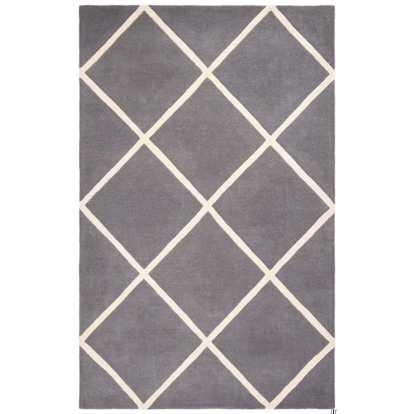 Safavieh Chatham Hand Tufted Runner Rug- Dark Grey - Ivory- 2 ft. 3 in. x 9 ft. - CHT720D-29