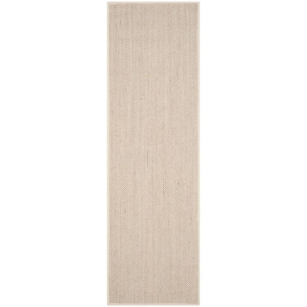Safavieh Natural Fiber Runner Rug, Marble and Beige - 2 ft. 6 in. x 6 ft. - NF143C-26