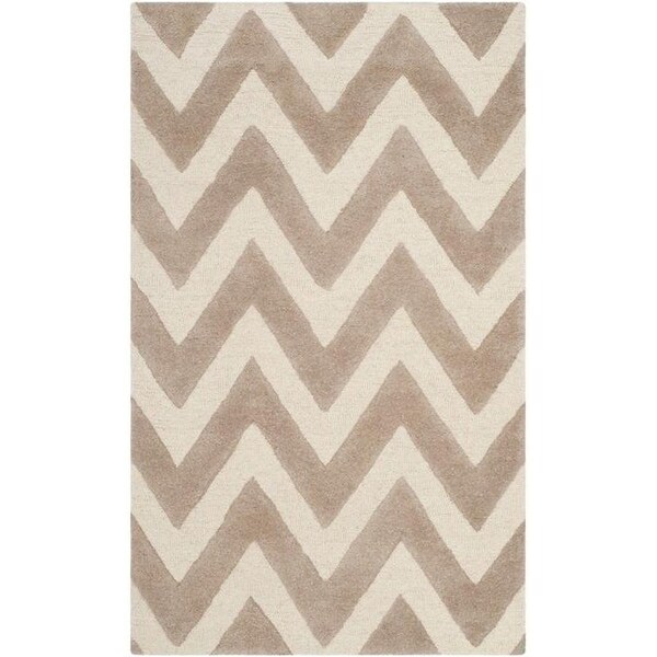 Safavieh Cambridge Hand Tufted Runner Rug- Beige - Ivory- 2 ft. 6 in. x 6 ft. - CAM139J-26
