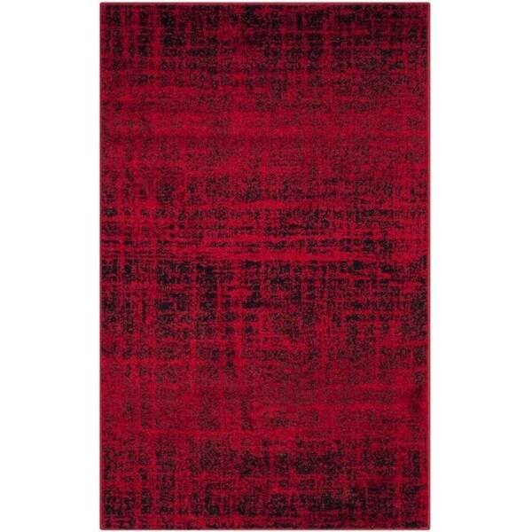 Safavieh Adirondack Power Loomed Runner Rug, Red and Black - 2 ft.-6 in. x 16 ft. - ADR116F-216