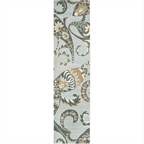 Safavieh 2 ft. 3 in. x 9 ft. Runner Contemporary Wyndham Blue and Multi Hand Tufted Rug - WYD377B-29