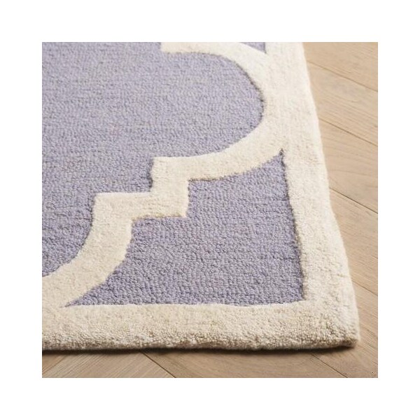 Safavieh Cambridge Hand Tufted Runner Rug- Silver - Ivory- 2 ft. 6 in. x 6 ft. - CAM140D-26