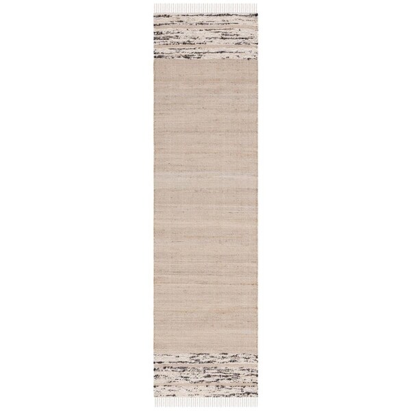 Safavieh 2 ft. 3 in. x 9 ft. Natural Hand Woven Runner Area Rug Natural & Black - NAT871Z-29