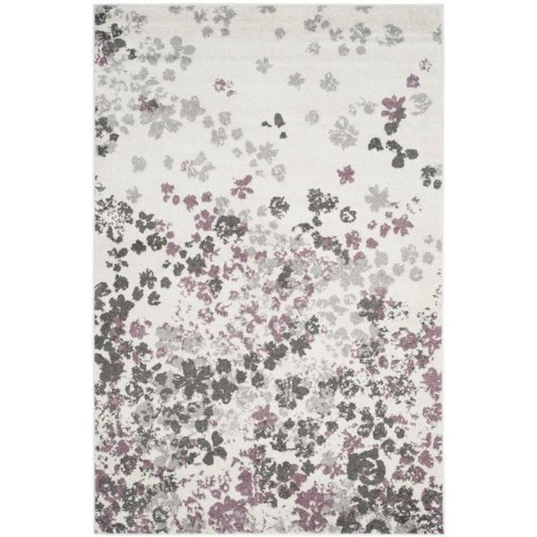 Safavieh Adirondack Power Loomed Rectangle Area Rug, Ivory and Purple - 11 x 15 ft. - ADR115L-1115