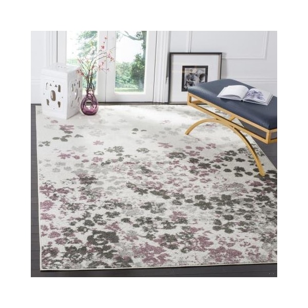 Safavieh Adirondack Power Loomed Rectangle Area Rug, Ivory and Purple - 11 x 15 ft. - ADR115L-1115