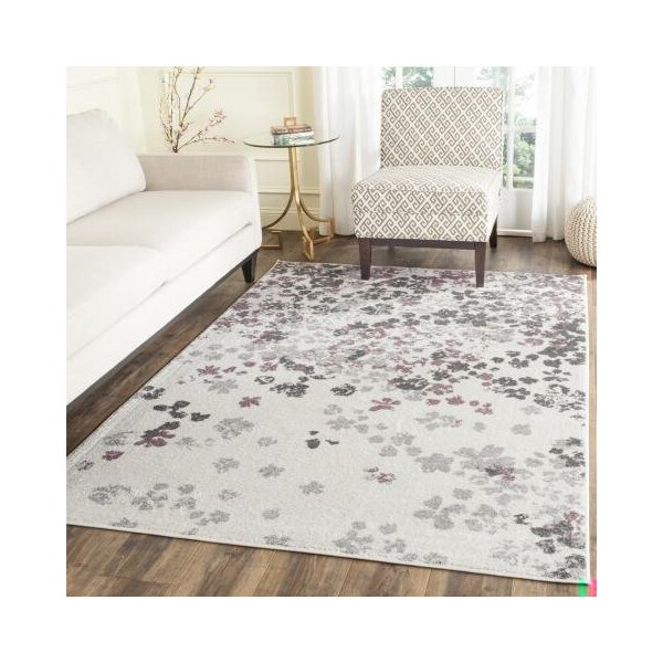 Safavieh Adirondack Power Loomed Rectangle Area Rug, Ivory and Purple - 11 x 15 ft. - ADR115L-1115