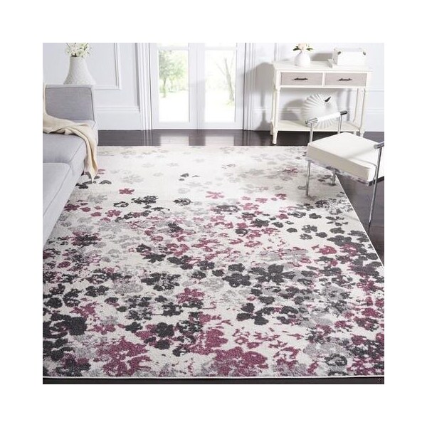 Safavieh Adirondack Power Loomed Rectangle Area Rug, Ivory and Purple - 11 x 15 ft. - ADR115L-1115