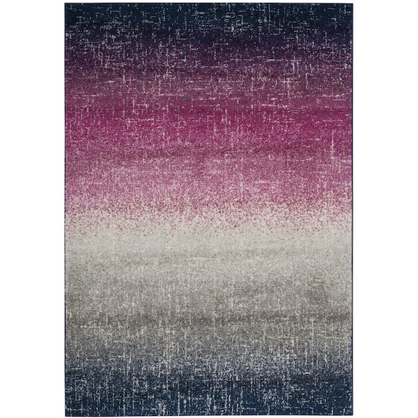 Safavieh Madison Small Rectangle Area Rug, Fuchsia and Navy - 4 x 6 ft. - MAD601M-4