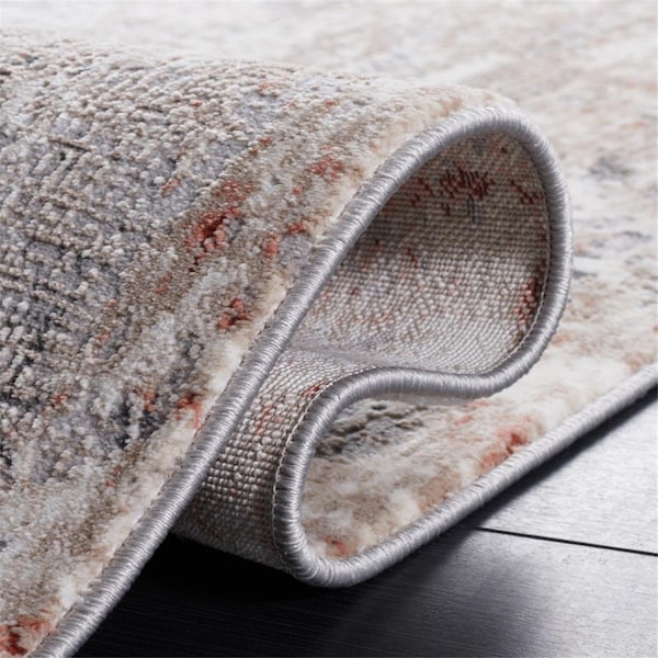 Safavieh 2 x 8 ft. Vogue Power Loomed Runner Rug Rust & Gray - VGE152P-28