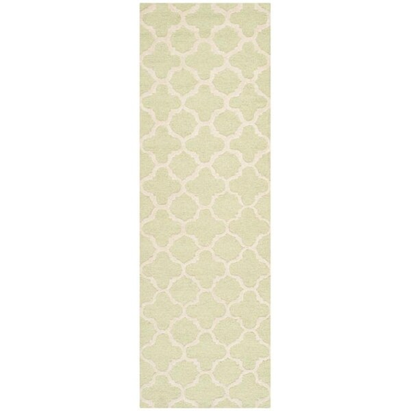 Safavieh Cambridge Hand Tufted Square Rugs, Light Green and Ivory - 6 x 6 ft. - CAM130B-6SQ