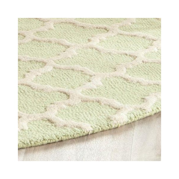 Safavieh Cambridge Hand Tufted Square Rugs, Light Green and Ivory - 6 x 6 ft. - CAM130B-6SQ