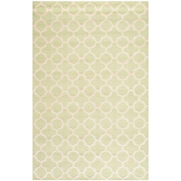 Safavieh Cambridge Hand Tufted Square Rugs, Light Green and Ivory - 6 x 6 ft. - CAM130B-6SQ