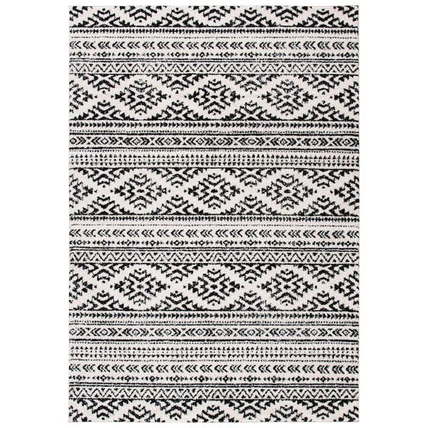 Safavieh 12 x 15 in. Tulum Power Loomed Rectangle Area Rug Ivory & Black - TUL272B-1215