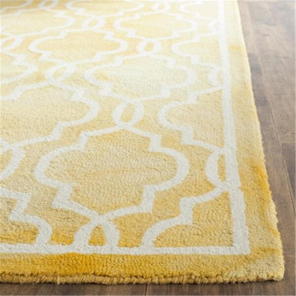 Safavieh Dip Dye Hand Tufted Rectangle Rug- Gold - Ivory- 2 x 3 ft. - DDY539H-2
