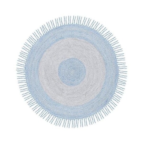 Safavieh 4 x 4 ft. Cape Cod Round Area Rug, Blue & Grey - CAP228M-4R