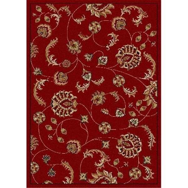 Auric 1835-2012-RED Como Rectangular Red Transitional Italy Area Rug, 7 ft. 9 in. W x 11 ft. H - AU2643544