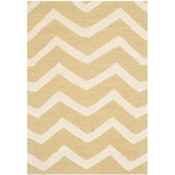 Safavieh Cambridge Hand Tufted Accent Rug, Light Gold - Ivory, 2 x 3 ft. - CAM714L-2