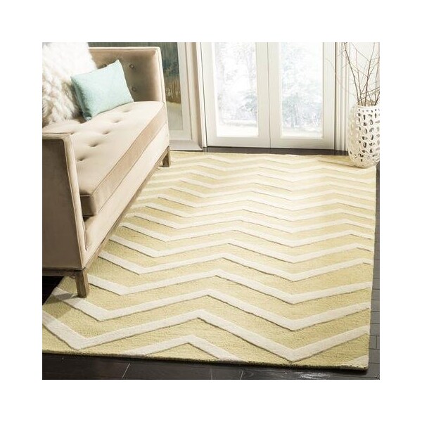 Safavieh Cambridge Hand Tufted Accent Rug, Light Gold - Ivory, 2 x 3 ft. - CAM714L-2
