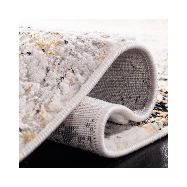 Safavieh 3 x 5 ft. Amalfi 500 Power Loomed Rectangle RugCreme & Gold - AMF572A-3