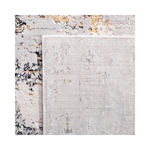 Safavieh 3 x 5 ft. Amalfi 500 Power Loomed Rectangle RugCreme & Gold - AMF572A-3