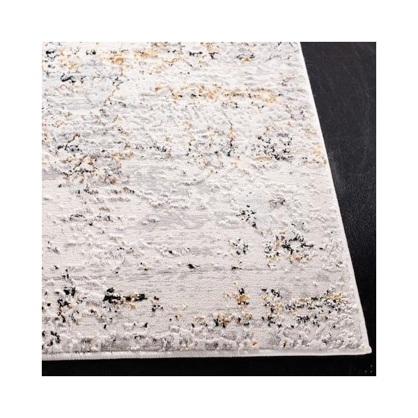 Safavieh 3 x 5 ft. Amalfi 500 Power Loomed Rectangle RugCreme & Gold - AMF572A-3