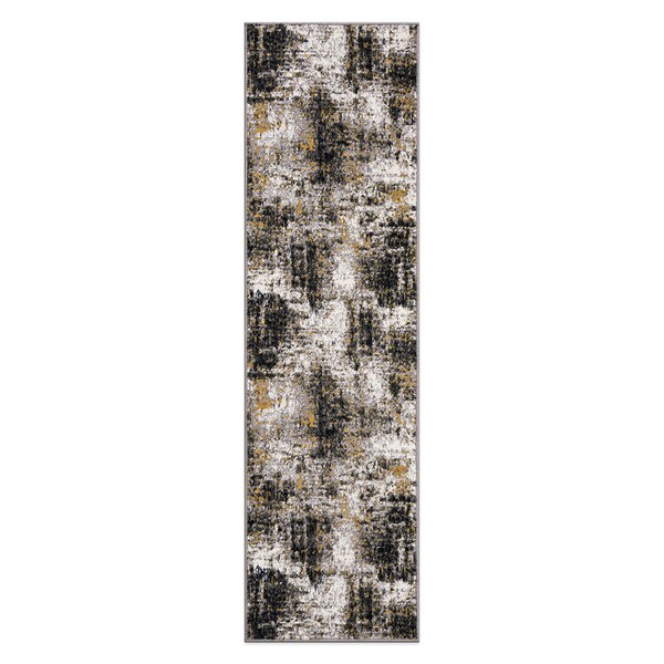 World Rug Gallery Adare Contemporary Abstract Runner Rug 2'x7' Yellow - 977YELLOW2X7
