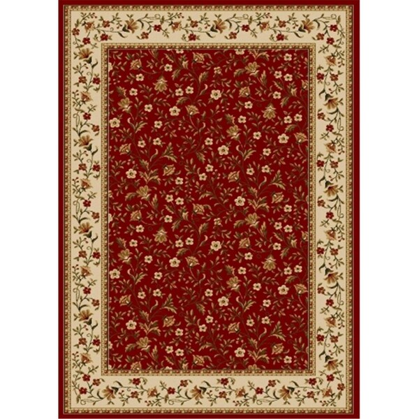 Auric Como Rectangular Red Traditional Italy Area Rug - Red - 2 ft. 2 in. W x 7 ft. 7 in. H - AU3170738