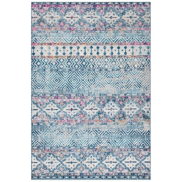 Safavieh 8 x 10 ft. Madison 797K Power Loomed Rectangle Area Rug Denim Blue & Purple - MAD797K-8
