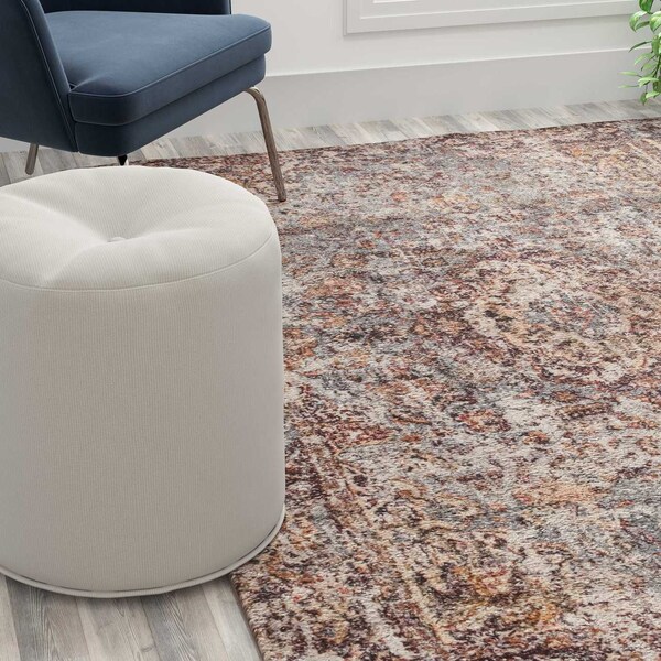 Flash Furniture Artisan Old English Style Traditional Rug - 8' x 10' - Red - RC-EG-2021-2-810-GG