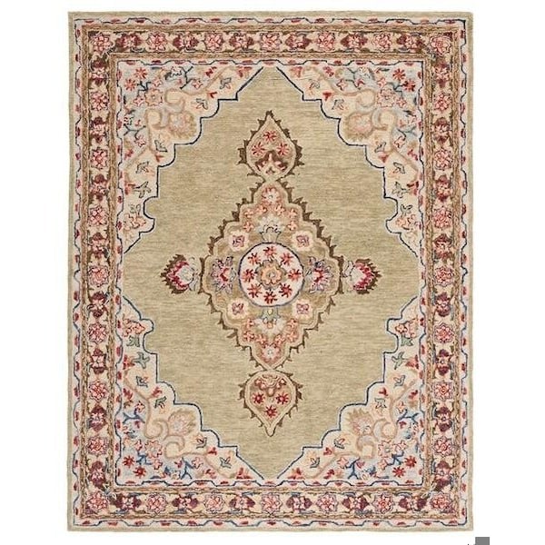 Safavieh Aspen Hand Tufted Square RugSage & Brown 7 x 7 ft. - APN506A-7SQ