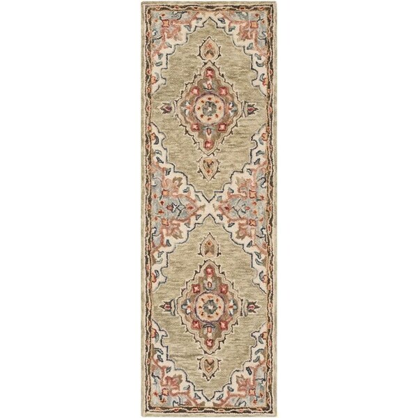 Safavieh Aspen Hand Tufted Square RugSage & Brown 7 x 7 ft. - APN506A-7SQ