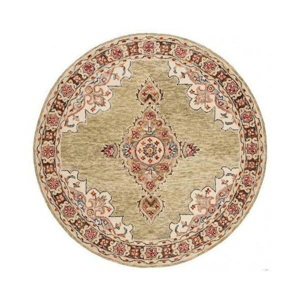 Safavieh Aspen Hand Tufted Square RugSage & Brown 7 x 7 ft. - APN506A-7SQ