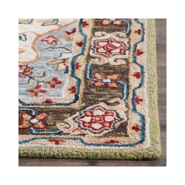 Safavieh Aspen Hand Tufted Square RugSage & Brown 7 x 7 ft. - APN506A-7SQ