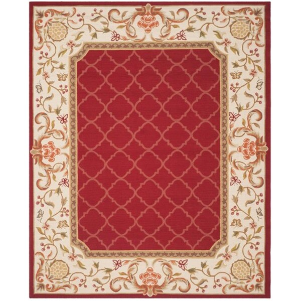 Safavieh Easy Care Hand Hooked Rectangle RugBurgundy & Ivory 4 x 6 ft. - EZC753C-4
