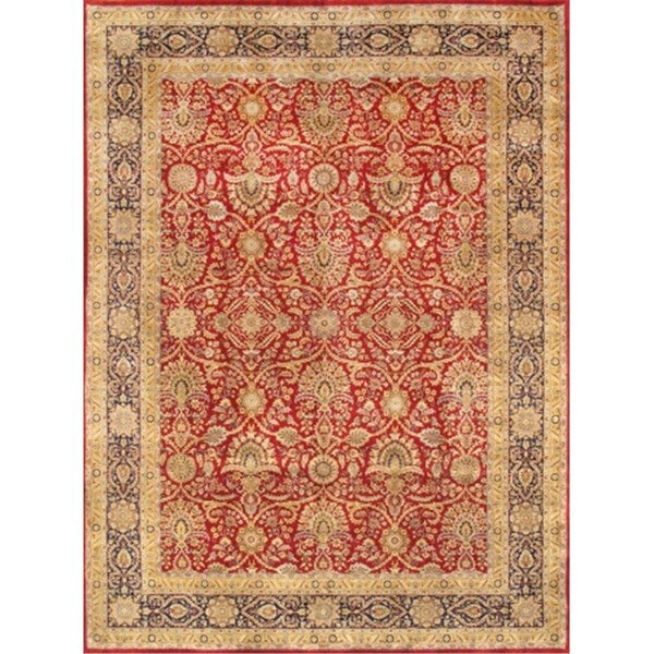 Pasargad Home Baku Collection Hand-Knotted Lamb'S Wool Area Rug- 8 Ft. 9 In. X 11 Ft. 10 In. - P-701 RED 9X12