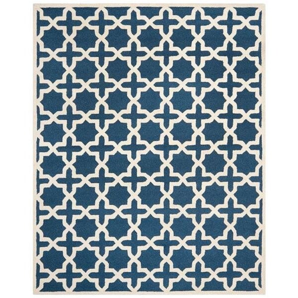 Safavieh Cambridge Hand Tufted Runner RugNavy Blue & Ivory 2 ft.-6 in. x 6 ft. - CAM125G-26